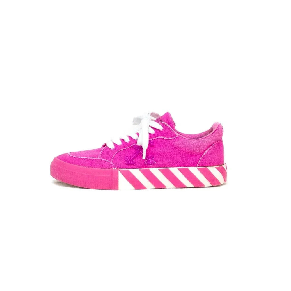 Off-White Womens Vulcanized Low Top Sneakers Pink/White‎ – US 8  – Virgil Abloh